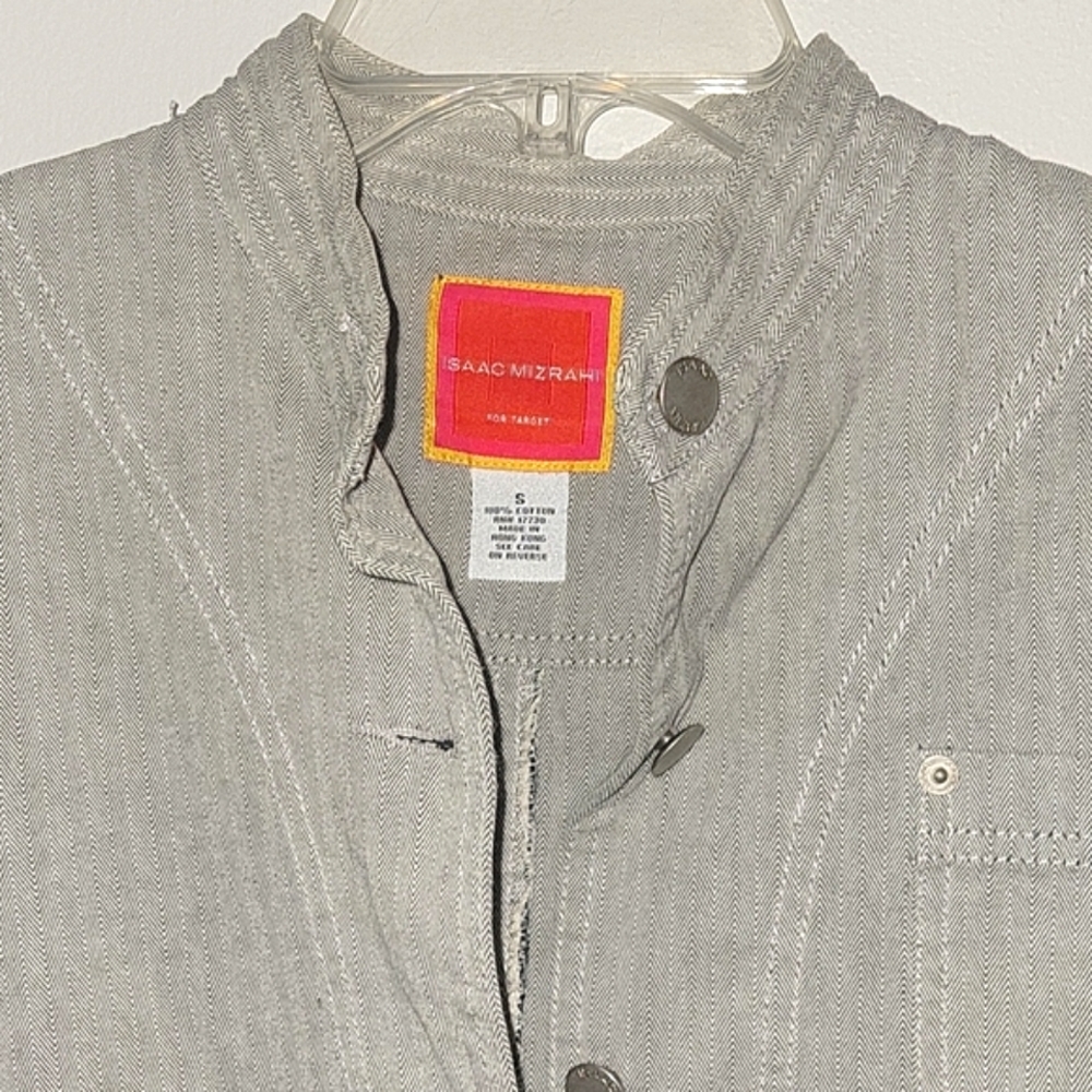 Issac Mizrahi Grey Jacket Sz Small - Picture 2 of 4